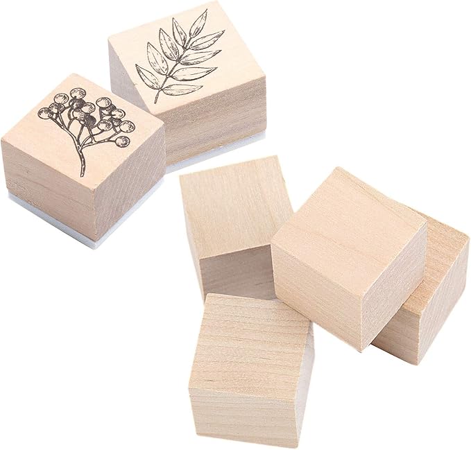 ZOENHOU 200 PCS 1 Inch Wooden Blocks, Premium Natural Solid Wood Cube Unfinished Wooden Block Set for Painting Decorating Crafting DIY Projects