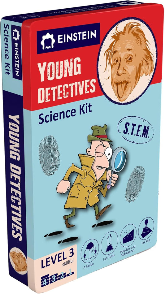 Einstein’s Young Detectives LAB Science Kit for Kids. STEM for Boys & Girls Aged 8 and Above. Exciting CSI Experiments Inside. Detailed Picture Guide Included.
