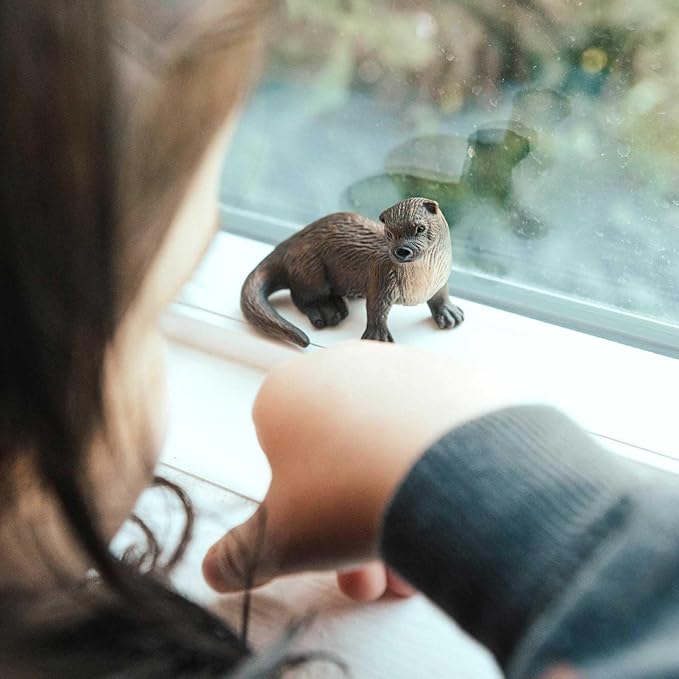 Safari Ltd. River Otter Figurine - Realistic 3" Wildlife Figure - Educational Toy for Boys, Girls, and Kids Ages 3+