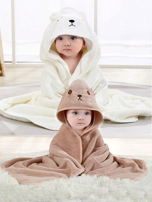 Hooded Baby Towels, 2 Packs Premium Soft Baby Bath Towels with Hood for Babies, Toddler, Infant - Ultra Absorbent, Baby Stuff Shower as Best Gifts for Boys and Girls (2Pack)