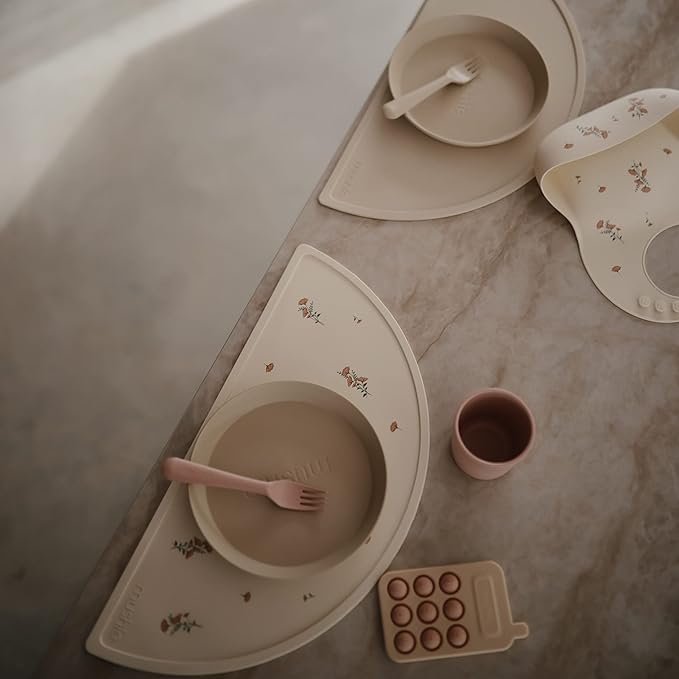 mushie Silicone Placemat for Kids | BPA-Free Non-Slip Design (Shifting Sand)