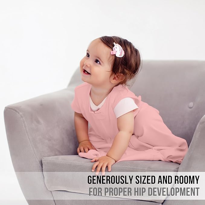 Mama Cheetah Baby Sleep Sack 0.5 TOG, Organic Cotton Baby Wearable Blanket with Two-Way Zipper, Swaddle Transition Baby Sleeping Bag for Newborn Infant Toddler Boy Girl, 0-6 Months