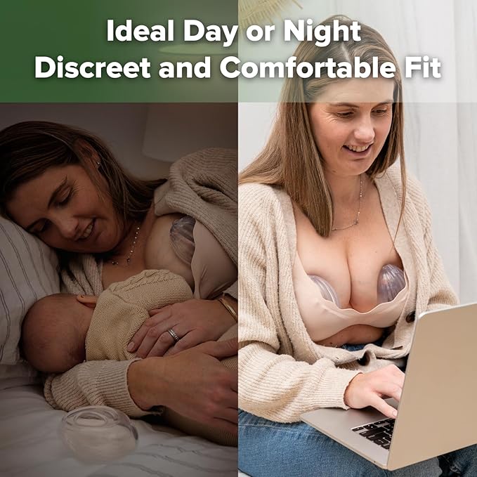 haakaa Wearable Silicone Breast Pump with Steriliser Bag, 2-in-1 Hands-Free Passive Breast Milk Catcher for Nursing Mom, Breastfeeding Essentials, 2-Pack 75ml Pumps & 1 Steriliser Bag, Frosted