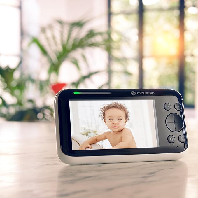 Motorola Nursery WiFi Video Baby Monitor with Camera and Audio, 5" Screen, HD PIP1510 Connect, 1000ft Range, Wall Mount, 2-Way Audio, Lullabies, Temperature Sensor, Zoom, Tilt