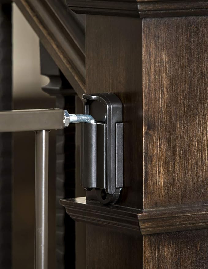 Regalo 2-in-1 Extra Tall Easy Swing Stairway and Hallway Walk Through Baby Gate, Black 1 Count (Pack of 1) (40.5" W x 36" H)