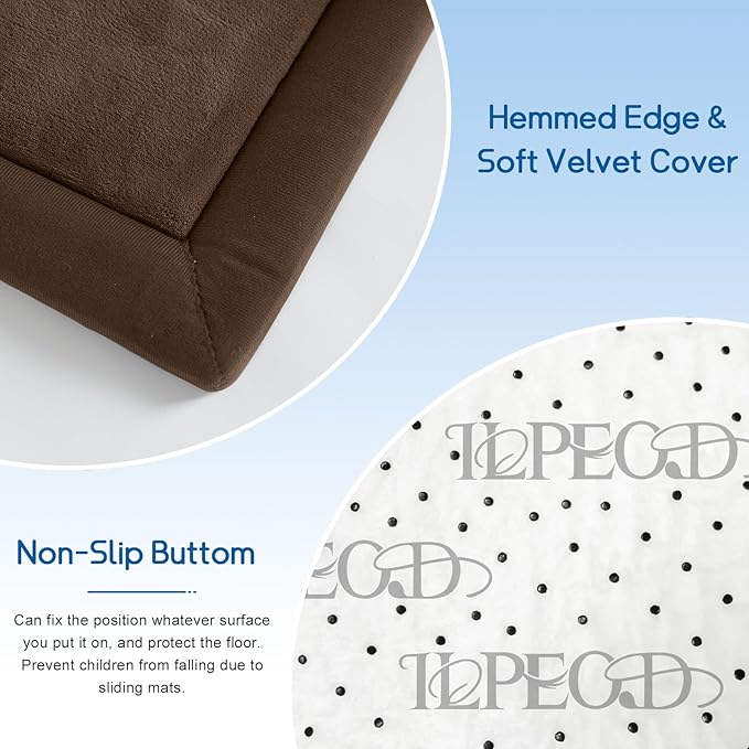 Baby Play Mat for Floor Tummy Time Mat Nursery Rug Muscle Area Rug Playroom Rug Tatami 74 * 50" Memory Foam 1.3" Thick Crawling For Babies,Toddlers, Infants, Kids,Floor,Coffee