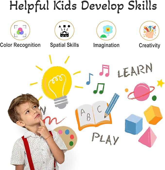 300 Pieces Interlocking Building Blocks STEM Toys, Educational and Creative Discs for Preschool Boys and Girls Aged 4-8, Safe and Durable Material, Endless Creative Possibilities