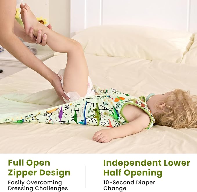 Bamboo Viscose Sleep Sack for Babies and Toddlers 1.0 Tog Wearable Blanket 2-Way Zipper Baby Shower Gifts