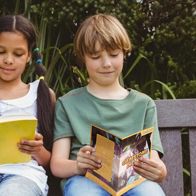 Gemstone Dig Kit, 16 Real Gem Stones and Crystals Excavation Kit, STEM Educational Toys Science Kit for Kids 5-7 8-12, Easter Basket Stuffers Gifts for Boys Girls