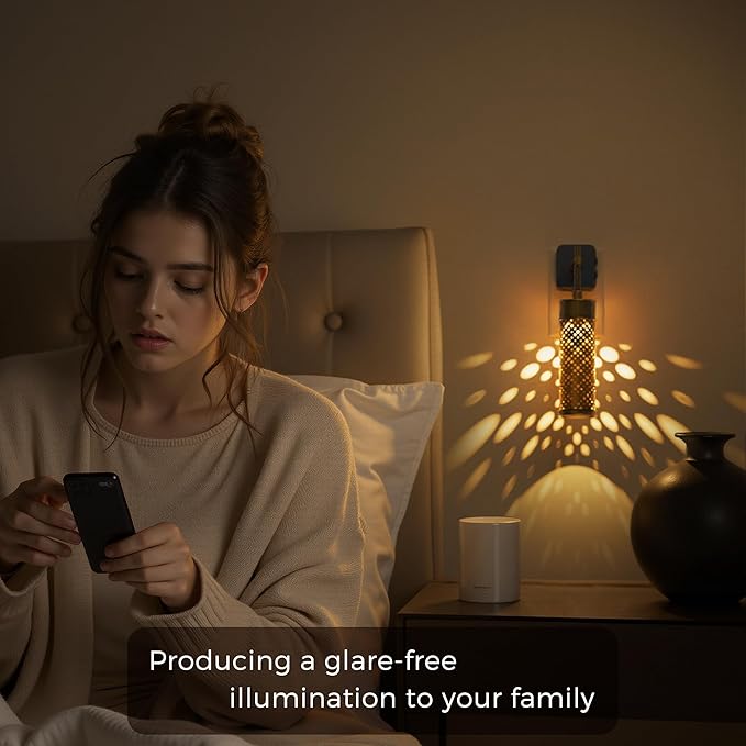 L LOHAS LED Night Light, Color Changing Night Lights Plug into Wall, RGB Vintage Nightlight with Light Sensor, Soft White, Dimmable Plug in Nightlights for Bathroom Hallway Gift, 1 Pack