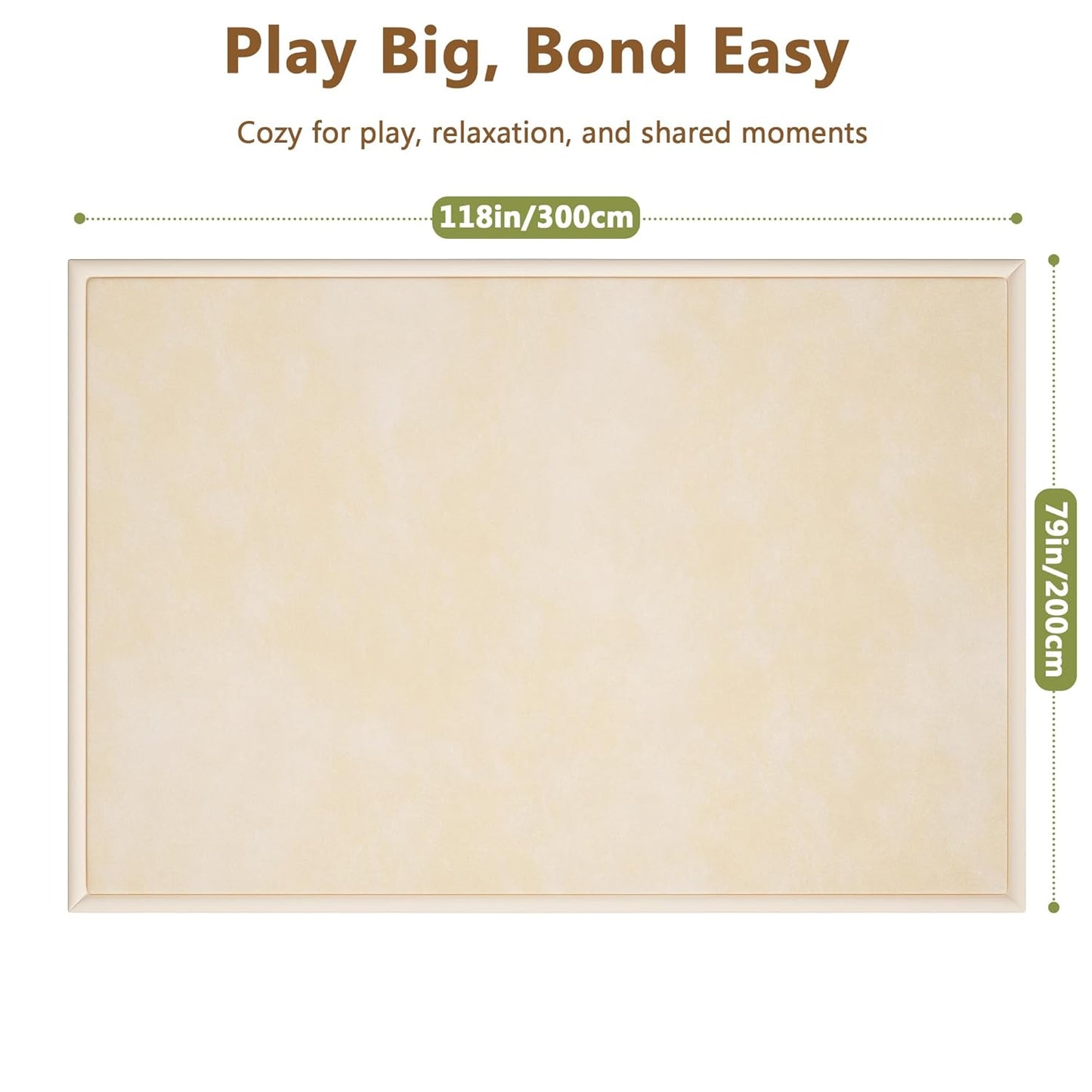 Baby Play Mat for Floor, 1.3'' Thick Memory Foam Tummy Time Mat - Super Soft Coral Velvet Nursery Rug with Non-Slip Backing, Crawling Rug for Toddlers/Infants, Yoga & Tatami Use, 79''x 118''