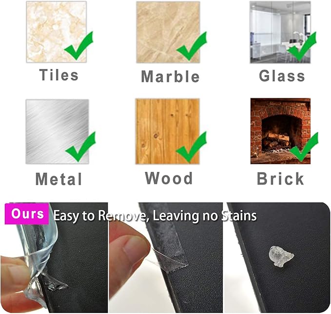 Edge Protector 100% Silicone, Baby Proofing Clear Table Corners Guards, Pre-Taped Adhesive Soft for Kids Proof Safety, Wall Furniture Bumper