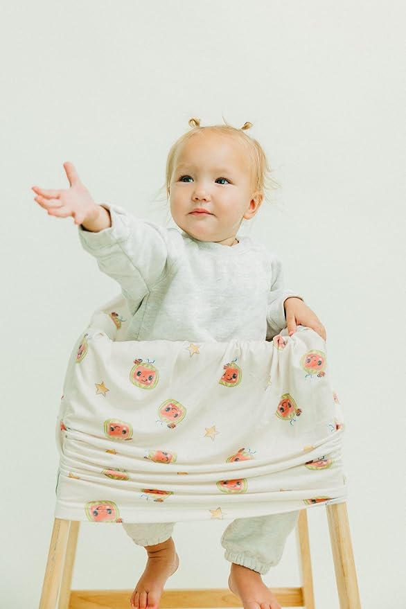 Copper Pearl Baby Car Seat Cover Canopy and Nursing Cover Multi-Use Stretchy 5 in 1 Gift 'CoComelon' - One Size