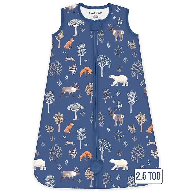 Mama Cheetah Baby Sleep Sack 2.5 TOG, Organic Cotton Baby Wearable Blanket with Two-Way Zipper, Swaddle Transition Baby Sleeping Bag for Newborn Infant Toddler Boy Girl, 24-48 Months