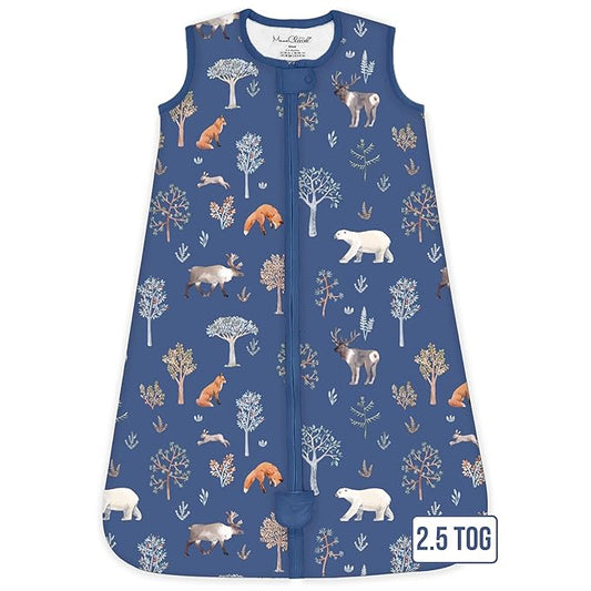 Mama Cheetah Baby Sleep Sack 2.5 TOG, Organic Cotton Baby Wearable Blanket with Two-Way Zipper, Swaddle Transition Baby Sleeping Bag for Newborn Infant Toddler Boy Girl, 18-24 Months