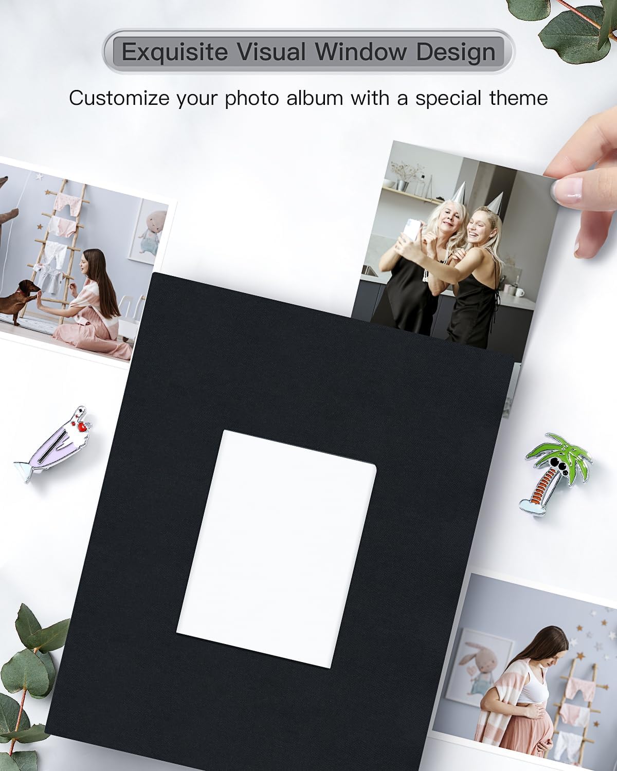 popotop Photo Album 4x6-200 Photos Photo Books with 200 Horizontal Pockets,Linen Cover Albums for Family Wedding Anniversary Baby Vacation Pictures