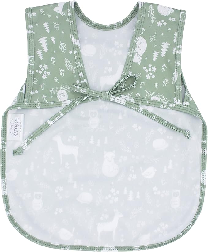BapronBaby Animal Prints Bapron - No Neck Tie Safer Bib - Baby & Toddler - Soft Waterproof - PVC, BPA & Phthalate Free - 6m+