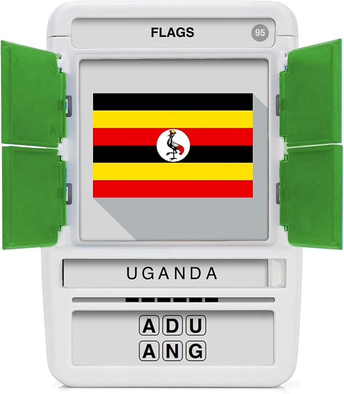 100 PICS Flags of The World Travel Game - Learn 100 Country Flags | Flash Cards with Slide Reveal Case | Geography Card Game, Gift, Stocking Stuffer | for Kids and Adults | Ages 6+