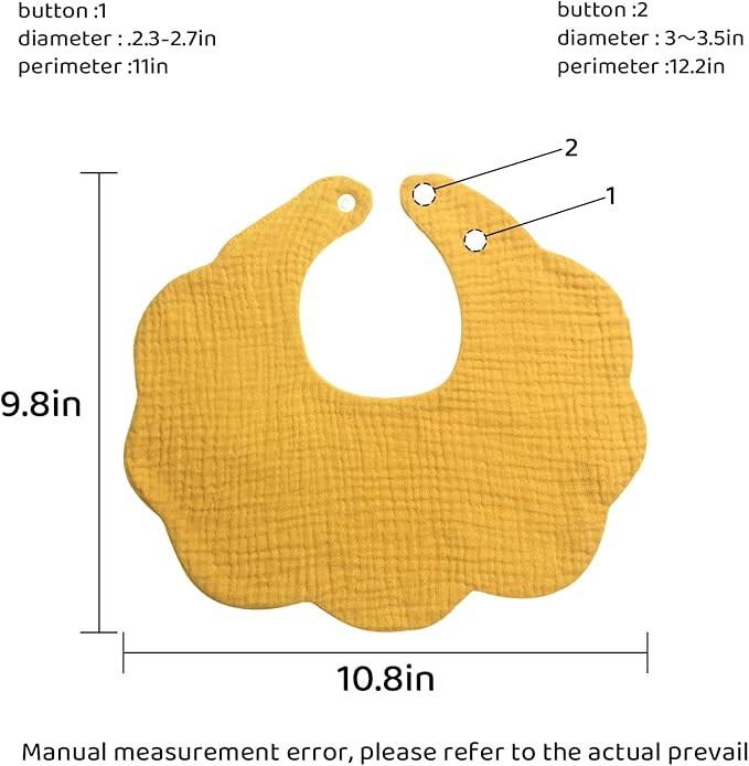 Muslin Baby Bibs for Drooling and Teething Newborn Drool Bibs for Baby Girl Boy