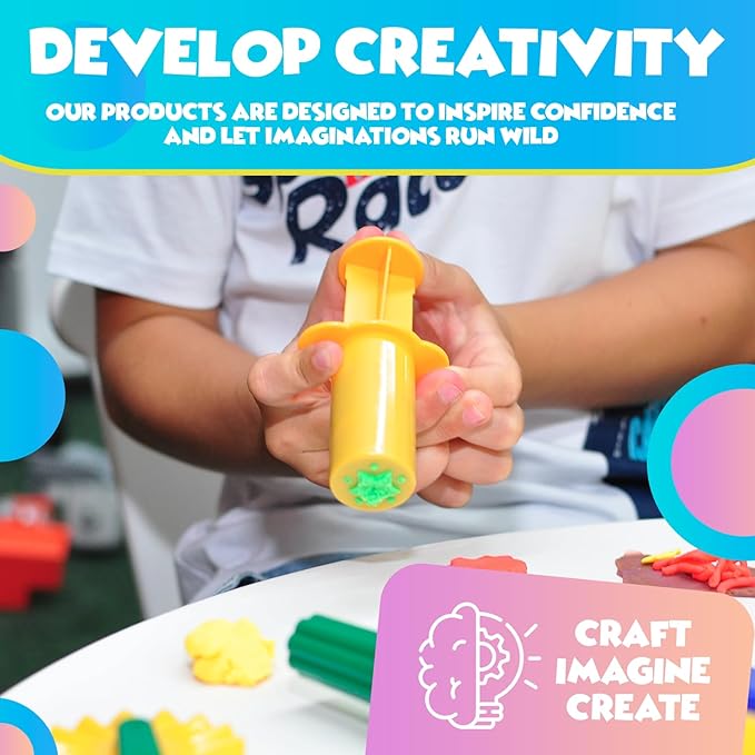 Clay and Play Dough Tools 12 Piece Set - Ages 3 & Up DIMROM (12pcs)