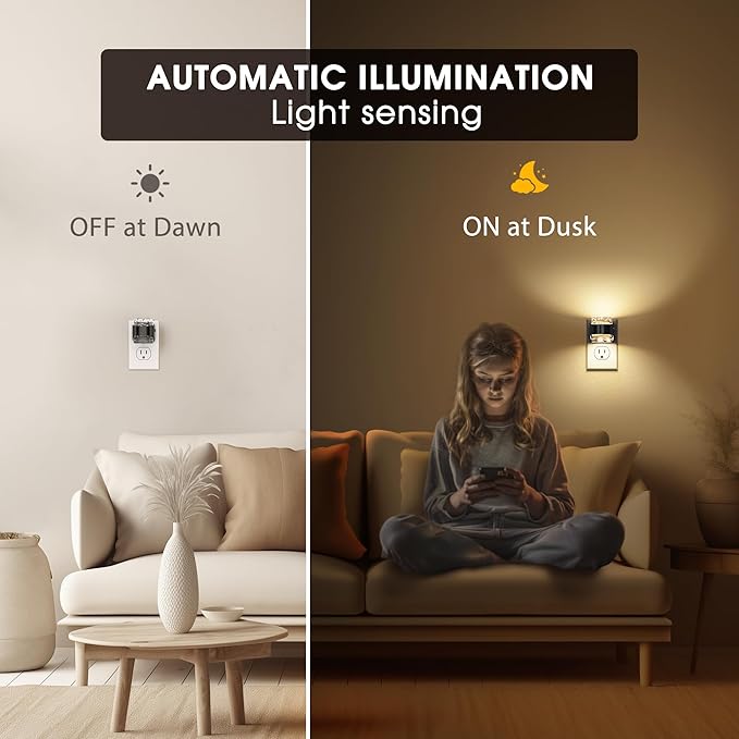 Briignite LED Night Light Plug into Wall - Dimmable Night Light with Bubble Design 3000K/4000K/5000K & 3 Brightness Levels for Baby Nursery, Hallway, Bathroom, Kids Room, 3CCT