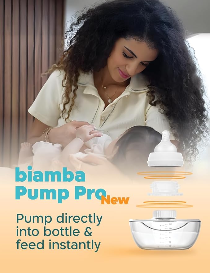 Pump Pro Portable Breast Pump Hands Free - 180mL Capacity Wearable Breastfeeding Pumps with App Control, Electric Hands Free Breast Pumps with 3 Modes, 9 Suction Levels, Slim Design, Single