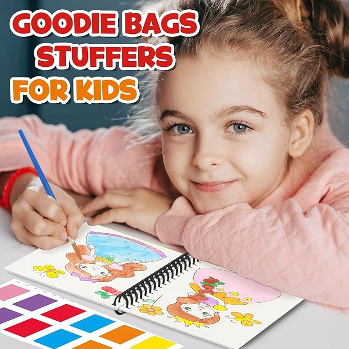 ZMLM 24 Water Coloring Books for Kids Party Favors - Bulk Mini Coloring Books for Kids Ages 4-8,Small Birthday Goodie Bag Stuffers School Teacher Return Gift Art Crafts Classroom Prizes (Classic)