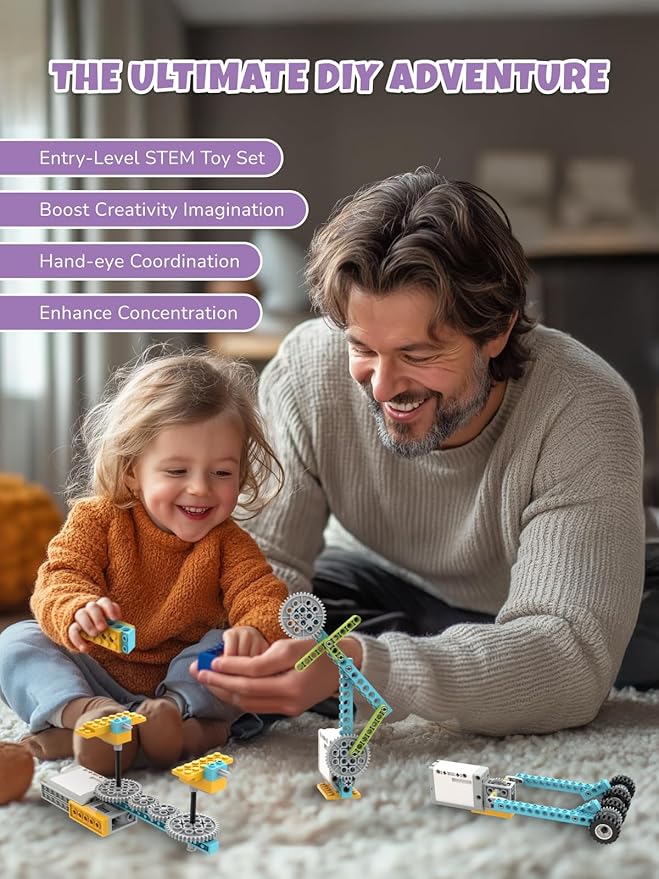 50-in-1 STEM Building Toys for Kids Aged 6-12: 50 Models Science Educational Engineering Blocks Project Kit, Creative Learning Activities for Boys & Girls, for Ages 6-8 8-13