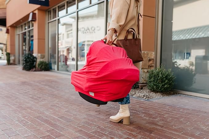 Copper Pearl Multi-Use Cover: Car Seat Covers, Nursing Cover, and Stroller Cover for Sun - Stretchy Fabric, All-Season Use, Stylish Designs, Easy Access for Moms - Mara