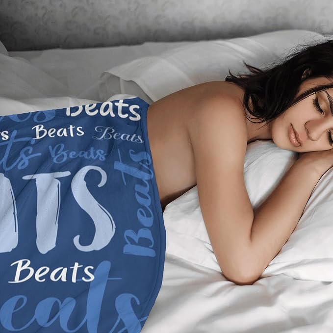 Personalized Custom Baby Blanket with Name for Girls Boys Kids Customized Flannel Blanket for Bed Nursery Room Baby Stroller