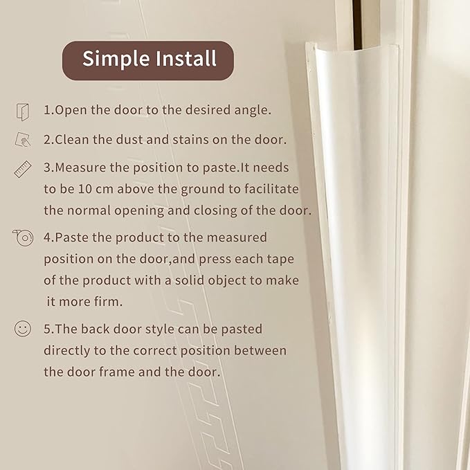 Happlife Finger Pinch Door Guard - Door Protector for Kids - Baby Finger Pinch Guard Door Stopper - Shield for 90 & Probably 180 Degree Doors (Set) - Guard for Door Finger Child Safety.