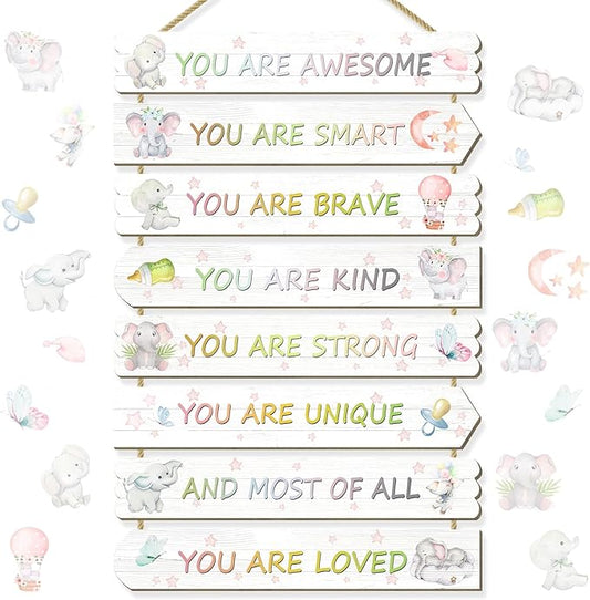 Elephant Room Decor for Boys Girls Kids Room Decor, Elephant Wall Art, Little Kids Bedroom Decorations,Toddler Classroom Deco for Boys, Bedroom Deco for children(Elephant)