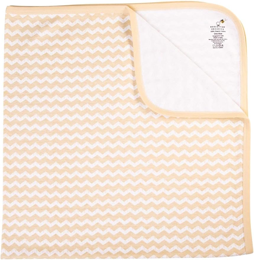 BeeCotton Unisex Baby 100% Organic Cotton Chevron Swaddle Blankets