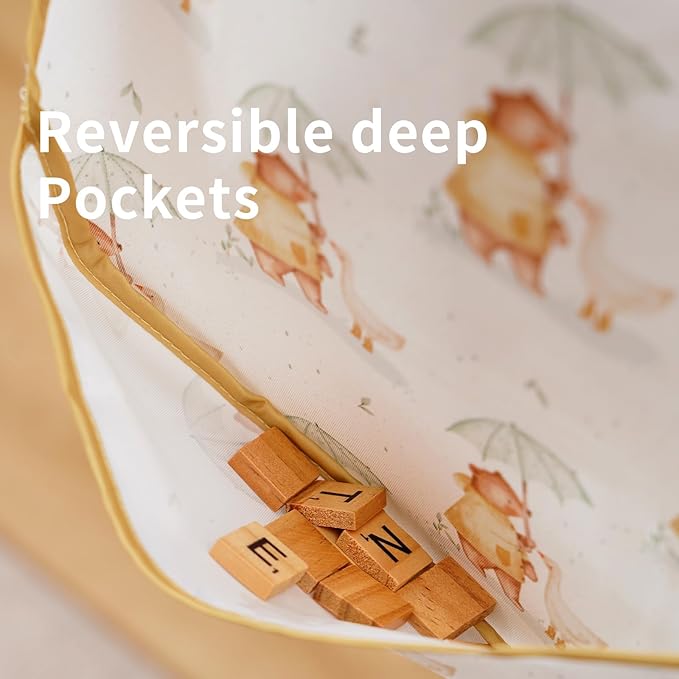 Feeding Bibs for Baby,3 Pack-Waterproof & Easy Clean Feeding Bibs for Toddlers & Infant,Reversible Pockets