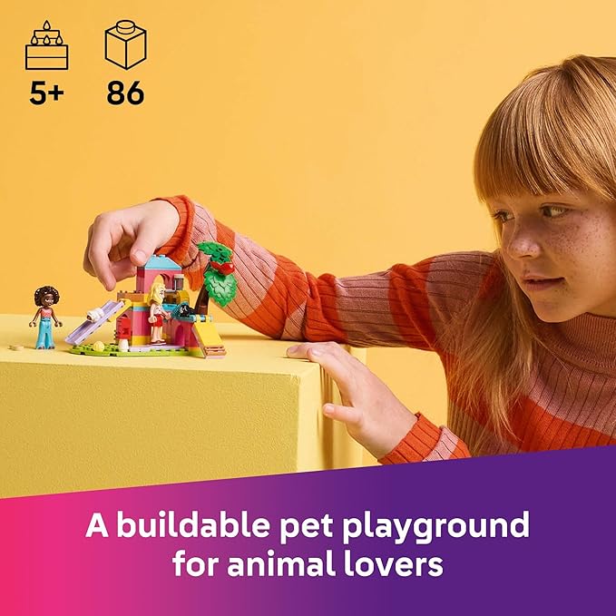LEGO Friends Guinea Pig Playground - Building Toy Pretend Play Set for Kids, Girls and Boys, Ages 5+ - with 2 Minidolls and 2 Animal Toys - Gift Idea for Birthdays - 42640