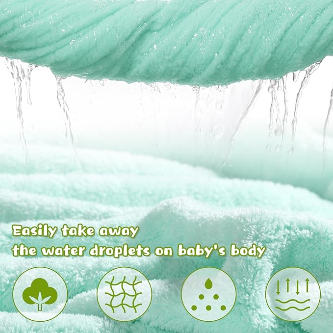 Toddler Towels with Hood for 0-5 Years, 2-Pack Toddler Bath Towel 50"x32" Large Size Baby Bath Towel for Girl Boy, Soft Absorbent Kids Towels with Animal Hooded, Baby Bath & Hooded