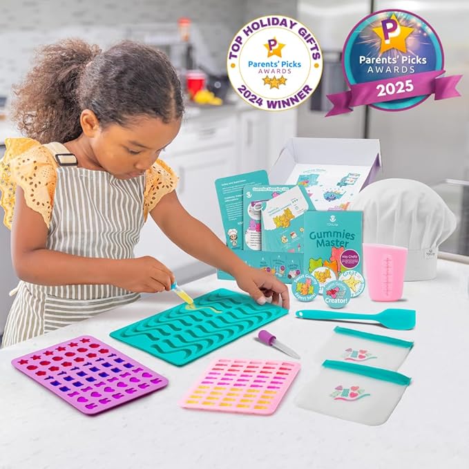 Tovla Jr. Ultimate Gummy-Making Kit for Kids – Real Fun DIY Candy Kit, STEM Activity for Ages 4+, Visual Learning Gummy Molds & Tools