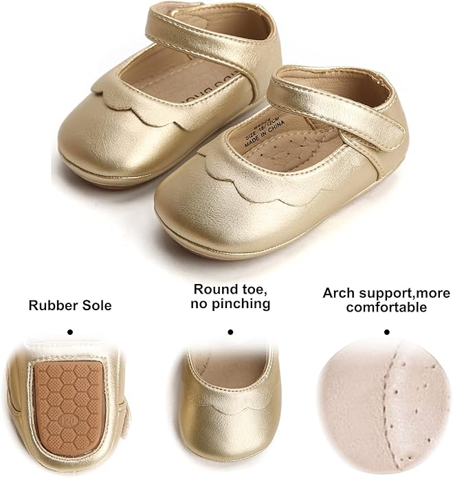 Soft Sole Baby Shoes - Infant Baby Walking Shoes Moccasins Rubber Sole Crib Shoes