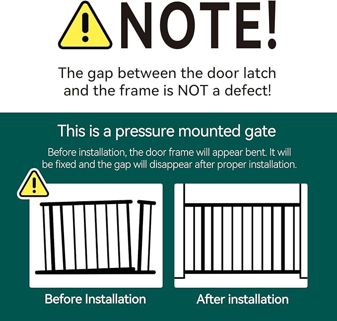 Mom's Choice Award Winner-BABELIO 26-40" Metal Baby Gate with Wood Pattern, PressGuard C5 Easy Install Pressure Mounted Dog Gate for Stairs and Doorways, with Wall Protectors and Extension Kits