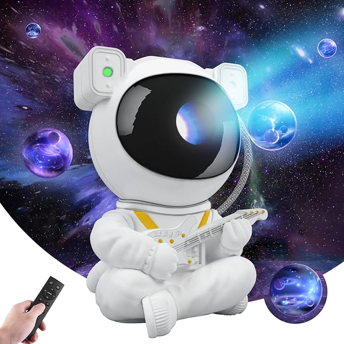 Star Projector for Kids - Astronaut Nebula Galaxy Night Light with Remote Control, Timing and Rotation - Magnetic Decor for Bedroom and Gaming Room