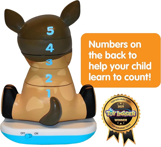 Stack-a-Roos Shepherd Puppy by Salus Brands - Animal Stacking Toy, Educational Early Learning Toy for Infants Babies Toddlers, Age 12+ Months - Great Baby Gifts, STEM Toy