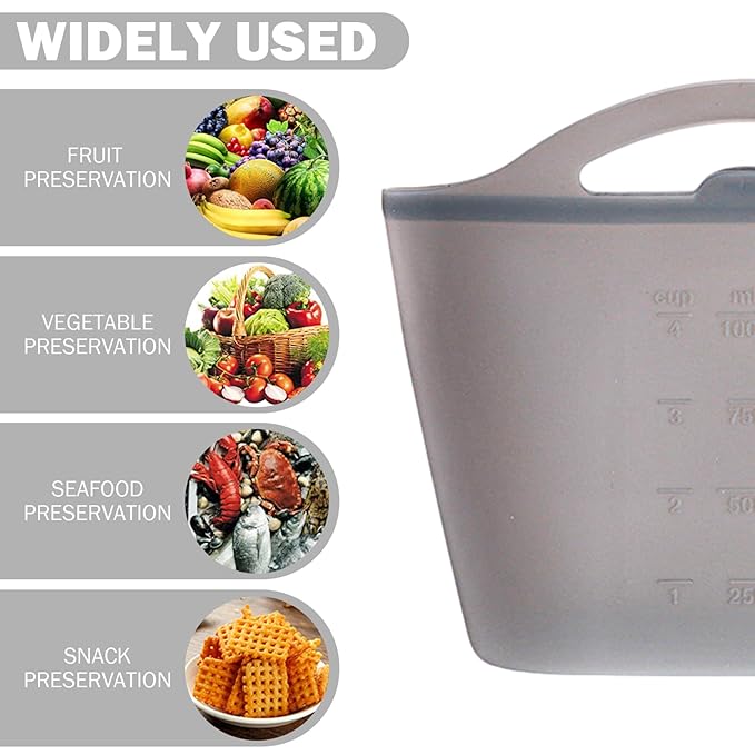 2PCS Microwave Sterilizer Bag, 1000ml Flexible Silicone Microwave Steam Bags, Hanging Leakproof Pacifier Sterilizer with Handle