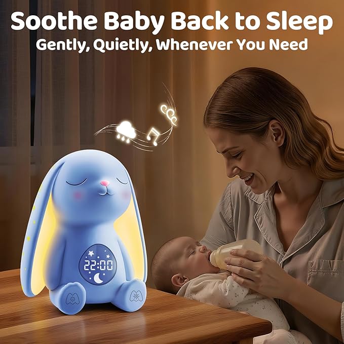 2025 Mom's Choice Awards | White Noise Sound Machine Baby - AI Cry Detection, Night Light, 100 Soothing Sounds, App Control, 150% Battery Life, 50% Faster Sleep, Baby Essentials