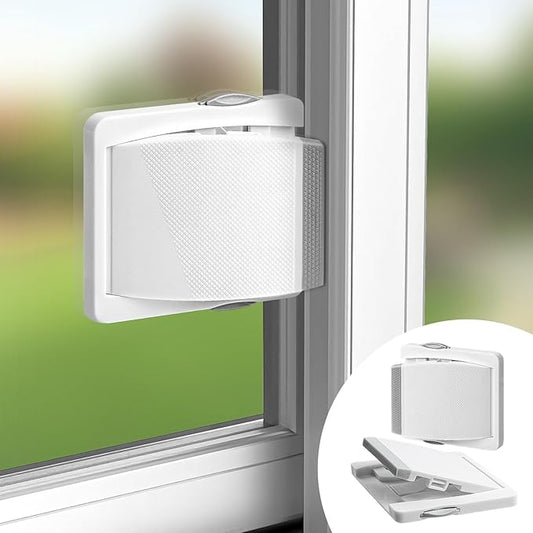Sliding Door Lock for Child Safety - Kids Proof Sliding Glass Door Locks for Window Closet Latch Patio Doors - Security for Baby Proofing Slide Window Stopper Ideal for Toddler and Pet