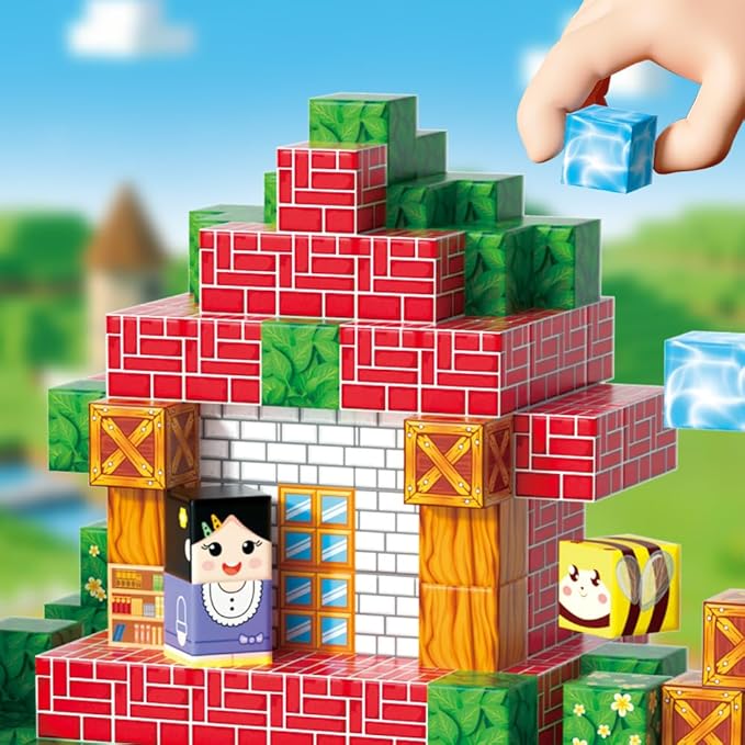 150Pcs Magnetic Blocks Forest Animal Set, Magnetic Toys Games for Kids Ages, STEM Sensory Toys for Kids Ages 4-8