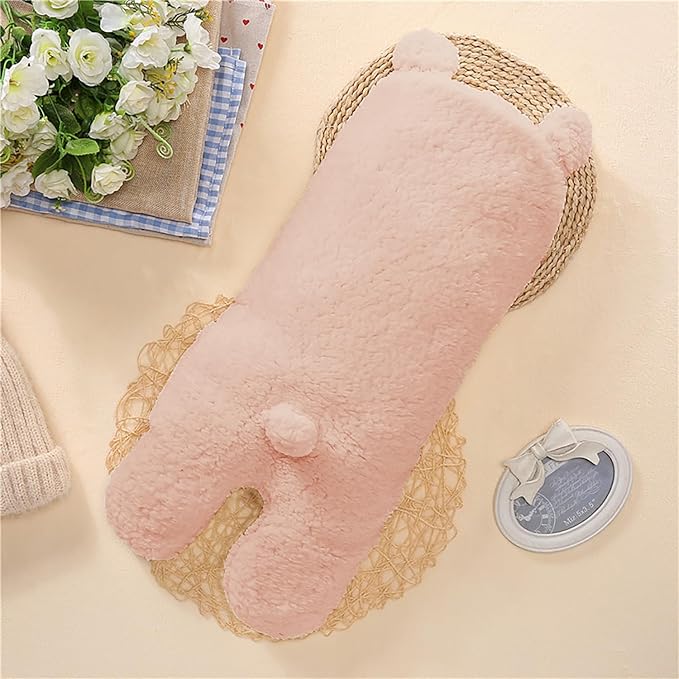 Baby Swaddle Blanket Boys Girls Cute Bear Plush Essential Receiving Blanket Ultra-Soft Newborn Registry Sleeping Wraps for Infant 0-6 Months - Pink