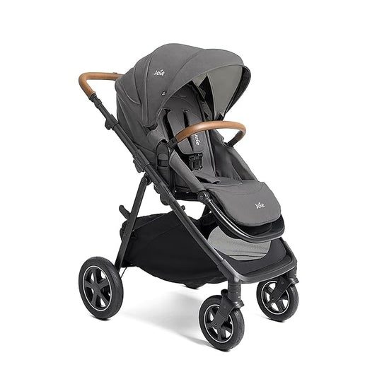 Joie Hazel Height Adjustable Stroller – Travel-Friendly Stroller with Height Adjustable Seat, Multi-Position Recline, and All-Terrain Wheels (Thunder)