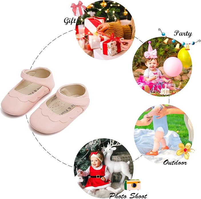 Soft Sole Baby Shoes - Infant Baby Walking Shoes Moccasins Rubber Sole Crib Shoes