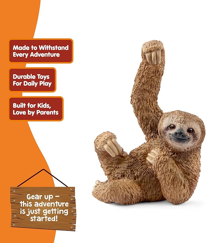 Schleich Wild Life, Wild Animal Jungle Toys for Boys and Girls Ages 3 and above, Sloth Toy Figurine