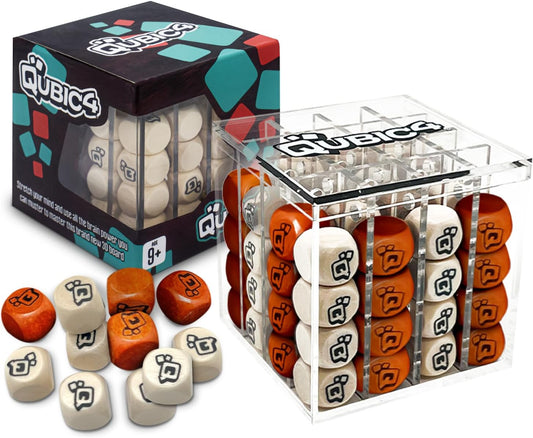 , a Unique 4 in A Row Game, 3D Strategy Board Game for Critical Thinking. The Classic Grid Game in a Sleek Acrylic Cube. Superbly Designed Wooden Cubes. Tactical Game Play for All Ages
